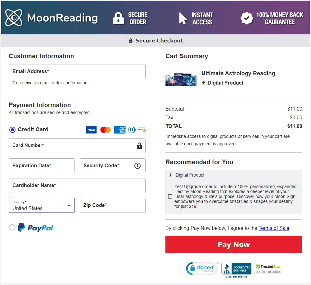 moon-reading-checkout-page-order-buy